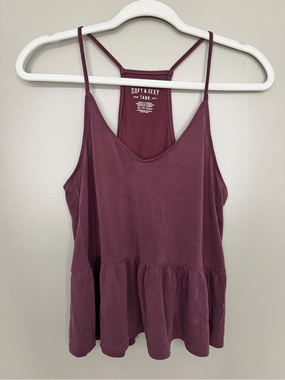 American Eagle Peplum Tank Top